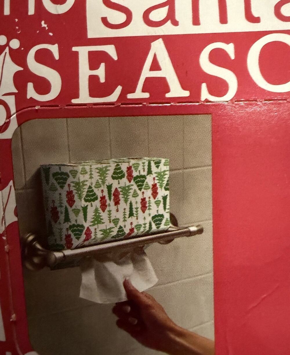 Vintage Kleenex Christmas Hand Towels Santa Greetings Holiday Box NOS Sealed